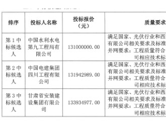 西藏開投阿里地區(qū)噶爾縣光伏+儲能項目EPC中標(biāo)候選人公示